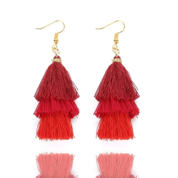 Cool Gal Bohemian Statement Tassel Earring - Picture 2 of 2
